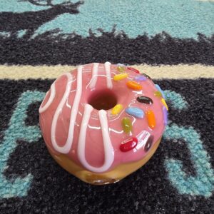 KGB Strawberry Frosting Half Sprinkle Donut Pipe- Enfield, CT.
