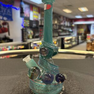 Justin Barr Dichroic Wrap Mini Beaker w/ 5 Marbles -Portland, ME
