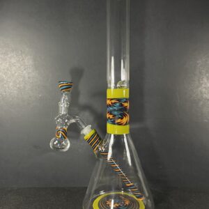 Augy Glass Color Accent Worked Section Beaker with AC- Burlington, VT.